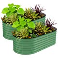 Garvee 2 Pack 6' X 3' X2' Rust-Resistant Galvanized Steel Raised Garden Beds – Durable Outdoor Planter Boxes, Ergonomic, Easy Assembly, for Vegetables, Flowers & Herbs – Green, Upgraded with Anti-Cutting Strips
