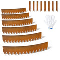 Garvee 20' Cor-Ten Steel Landscape Edging, 6-Pack 40" × 8" Hammer-In Flexible Metal Garden Border Kit with Clips & Gloves for Lawn, Path & Flower Bed, Rust
