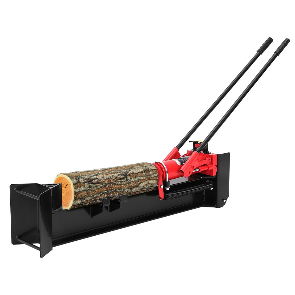 Garvee 12 Ton Hydraulic Log Splitter, Manual Wood Splitter with 2-Speed Operation & Built-In Wheels, Hand Powered Log Cutter for Firewood with Full Steel Construction, Max 18.7" Log