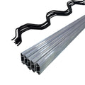 Garvee Greenhouse Lock Channel Kit, 10-Pack 6.6 FT Galvanized Steel U-Channels with PVC-Coated Spring Wire for Plastic Film, Netting and Shade Cloth