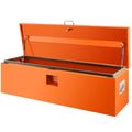 Garvee 42"X16"X14" Heavy Duty Steel Truck Bed Toolbox – Lockable Dual Lids, Weatherproof Powder-Coated, Front & Side Handles, Gas Struts for Pickup, RV, Trailer, Orange
