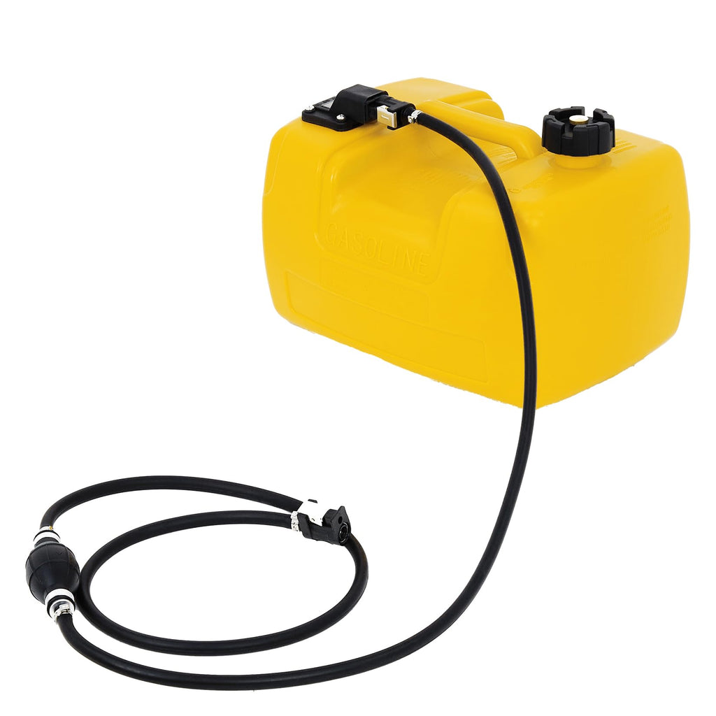 Garvee Durable Portable Marine Fuel Tank for Outboard Motors – 3 Gallon Capacity, L-Shaped Handle, Transfer Line Included, Leak-Proof, Corrosion & Heat Resistant – Ideal for Boat Maintenance, Fuel Injector/Gas, Power Equipment