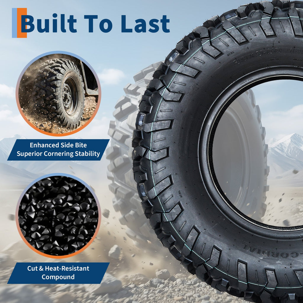Garvee 29x9-14 29x9x14 ATV UTV Tires All-Terrain 6PR Tubeless Cut-Resistant Durable Off-Road Mud Sand Trail 2 Pack