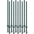 Garvee 4ft Heavy Duty U-Channel Metal Fence Posts (8-Pack) - No-Dig Steel Fencing Stakes with Anchor Plates for Garden Wire Mesh & Yard Borders (3ft Above Ground, Green)