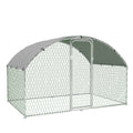 Garvee Spacious Walk-In Metal Chicken Coop - Dome Roof, Waterproof & UV-Resistant Cover, Lockable Door, Outdoor Poultry Cage for Hens, Ducks & Small Animals, Ideal for Backyard & Farm - Size: 9.8 x 6.5 x 6.5 ft
