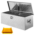 Garvee 30"x15"x15" Aluminum Truck Bed Tool Box, Weatherproof Storage Chest with Lock & Keys, Side Handles, Gas Strut Lid, Large-Capacity Heavy-Duty Organizer for Pickup, Trailer, and RV, Silver
