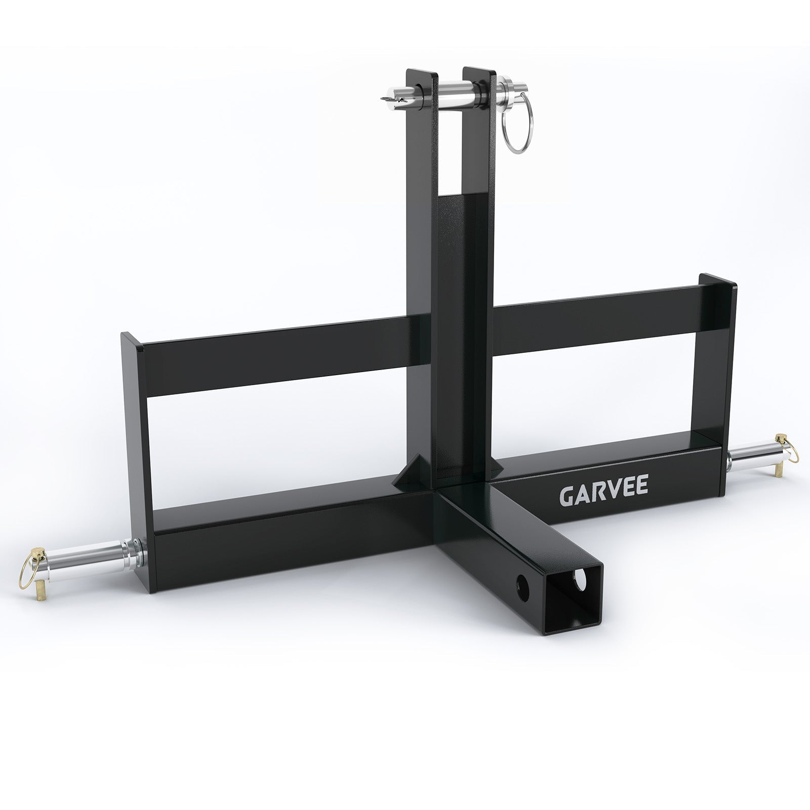 Garvee Heavy Duty 3 Point Hitch Receiver for Tractor – 2" Category 1 Quick Attach Drawbar Adapter – Includes Suitcase Weight Brackets – Ideal for Farm Equipment – Black