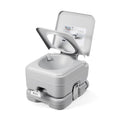 Garvee Portable Pressurized RV Toilet – T Outlet Water, 3.2 Gal Detachable Waste & Flush Tanks, Push-Button Flush Commode for Home, Camping, Boating, Outdoor, Bathroom Storage, Includes Level Gauge, 10L Three-Outlet Pneumatic Model