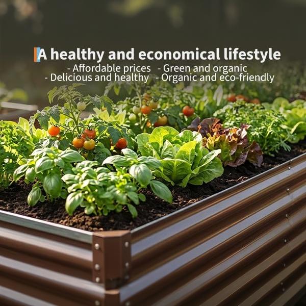 Garvee 2 Pack Tall 4 x 2 Ft Galvanized Steel Raised Garden Bed, Outdoor Above Ground Planter Box for Vegetables and Flowers, Metal Raised Bed for Gardening