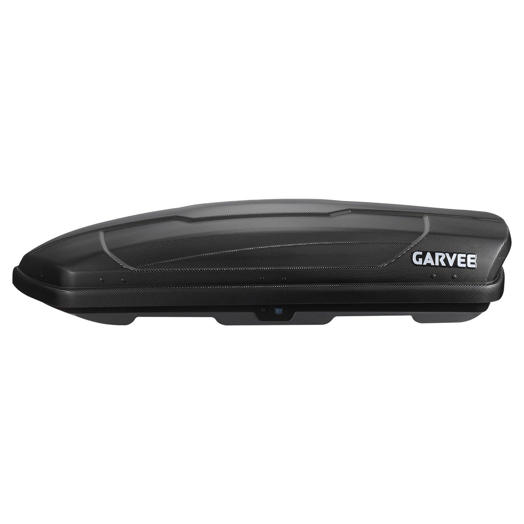Garvee 13.5 Cubic Feet Rooftop Cargo Box, Hard Shell Roof Cargo Carrier with Dual-Side Opening, 135 lbs Capacity, Lockable ABS Storage for SUVs, Travel, and Camping