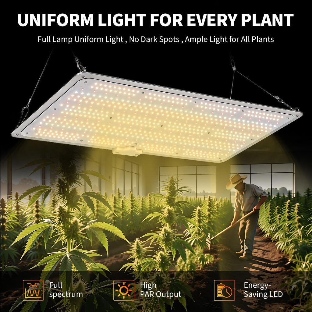 Garvee 200W LED Grow Light Full Spectrum with Red & IR, Dimmable Quantum Board Plant Light for Indoor Plants Seedling, Veg and Bloom, 11.81×23.62in, 120V US Plug