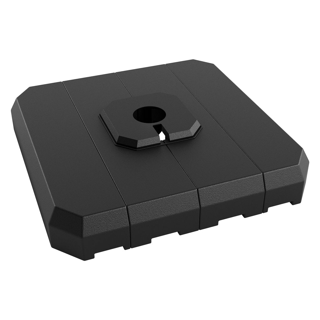Garvee 330 lb 4-Piece Cantilever Umbrella Base, Water/Sand Fillable HDPE Weight Plates, 38.6 × 38.6 in for 10–15 ft Offset Umbrellas