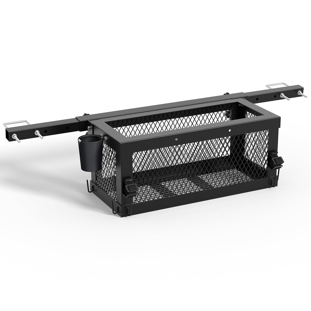 Garvee  23.5" x 10" x 10" Heavy Duty Steel Tractor Storage Organizer Tray – Global Interior Container for ROPS, Zero Turn Mowers – Multi-Function Utility Holder - Without Tool Box
