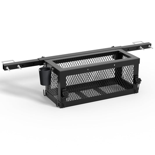 Garvee  23.5" x 10" x 10" Heavy Duty Steel Tractor Storage Organizer Tray – Global Interior Container for ROPS, Zero Turn Mowers – Multi-Function Utility Holder - Without Tool Box