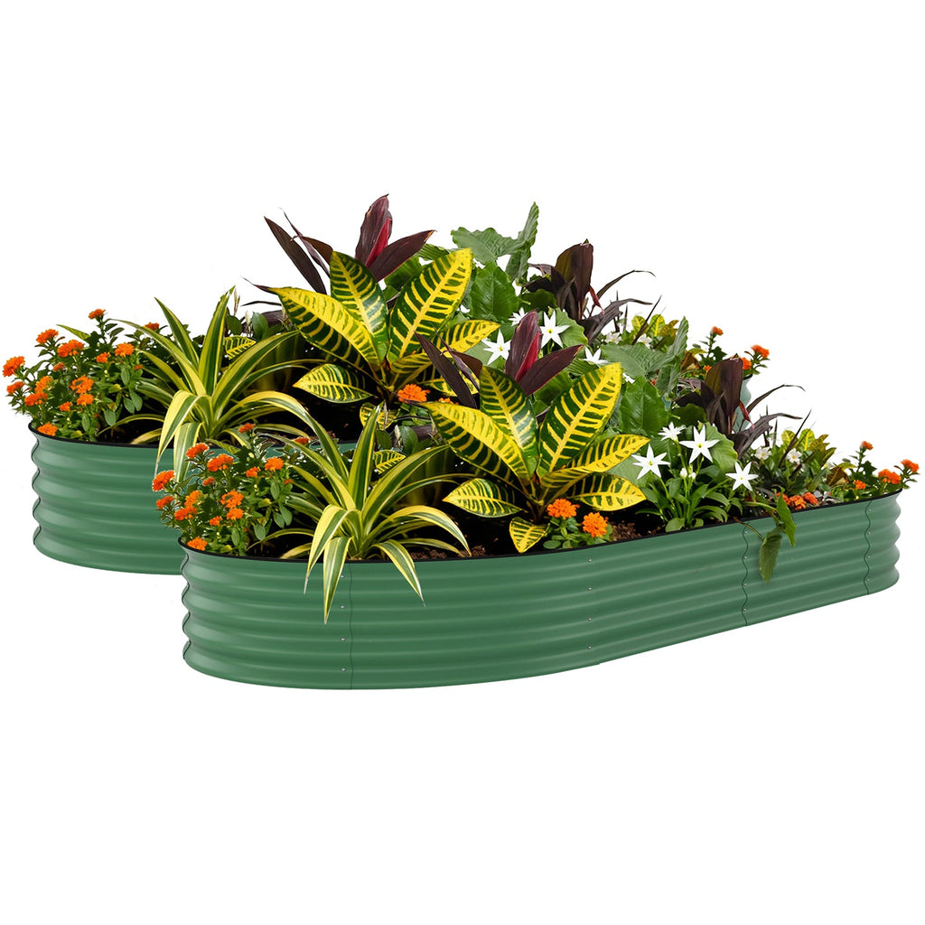 Garvee 10' x 4' x 1.5' Galvanized Raised Garden Bed, Large Metal Planter Box for Vegetables, Flowers & Herbs, Rust-Resistant, Easy Assembly