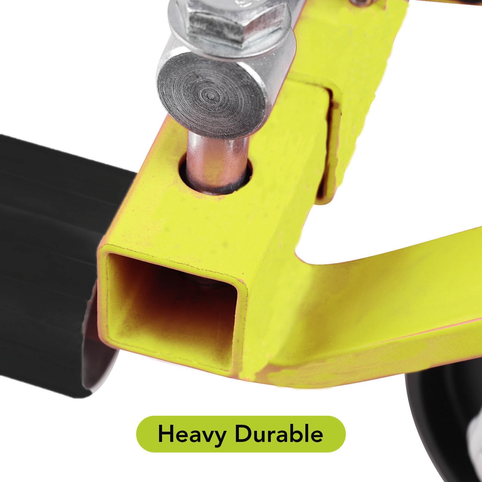 Garvee Hydraulic Car Wheel Dolly Set – 1500 lbs Capacity – Vehicle Positioning Jack – Heavy Duty for Truck, RV, Trailer – 2-Piece, Yellow, Top-Mounted Oil Cylinder