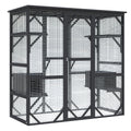 Garvee Catio Outdoor Window Cat Enclosure, Walk-in Cat Cage, Catio Outdoor Enclosure Extra Large, Black