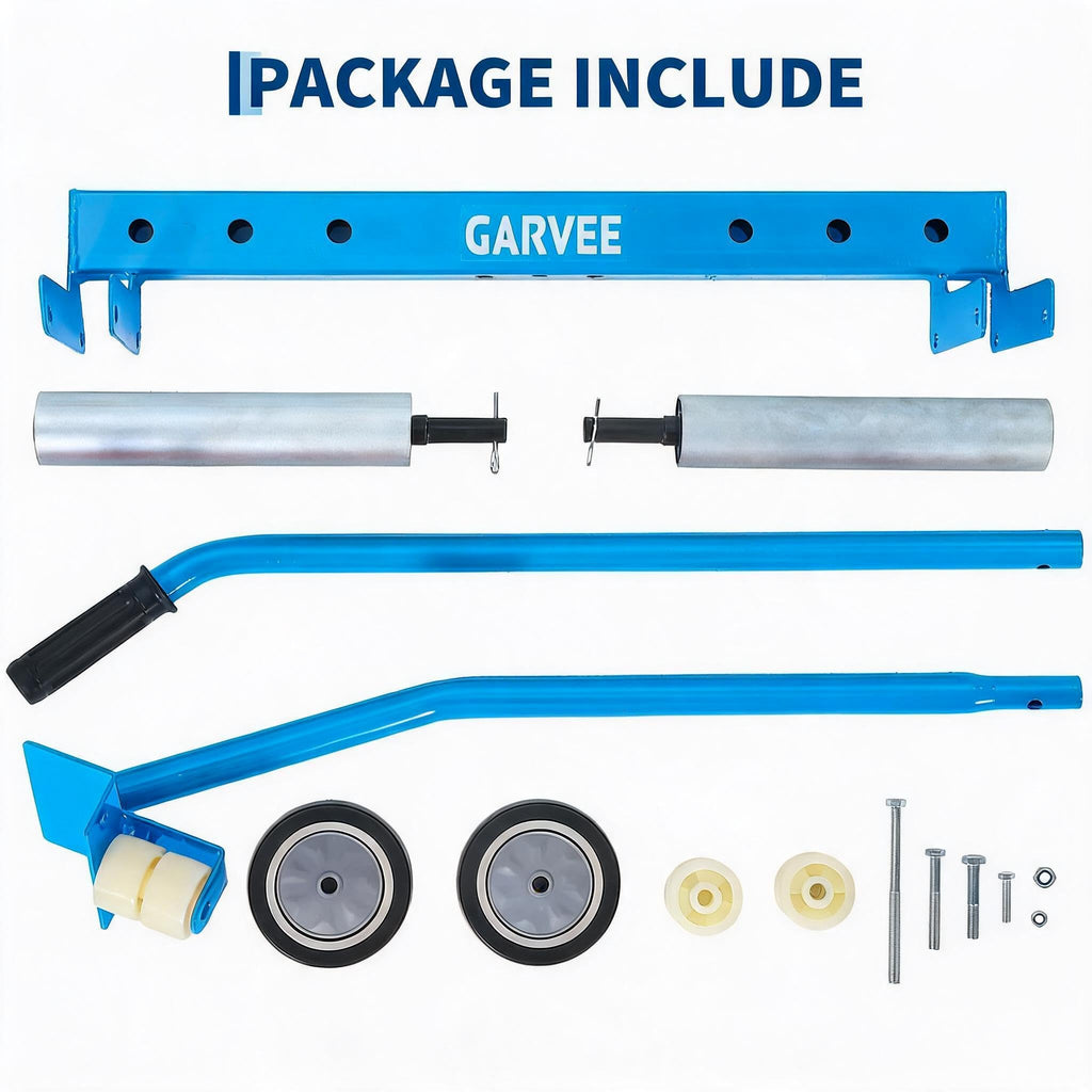 Garvee Heavy Duty Adjustable Tire Wheel Dolly – 330lbs Capacity, 23.5"-43.5" Width, 8in 360° Rollers – For Semi Truck, Large Vehicle, SUV, ATV, RV, Trailer – Material Handling – Blue
