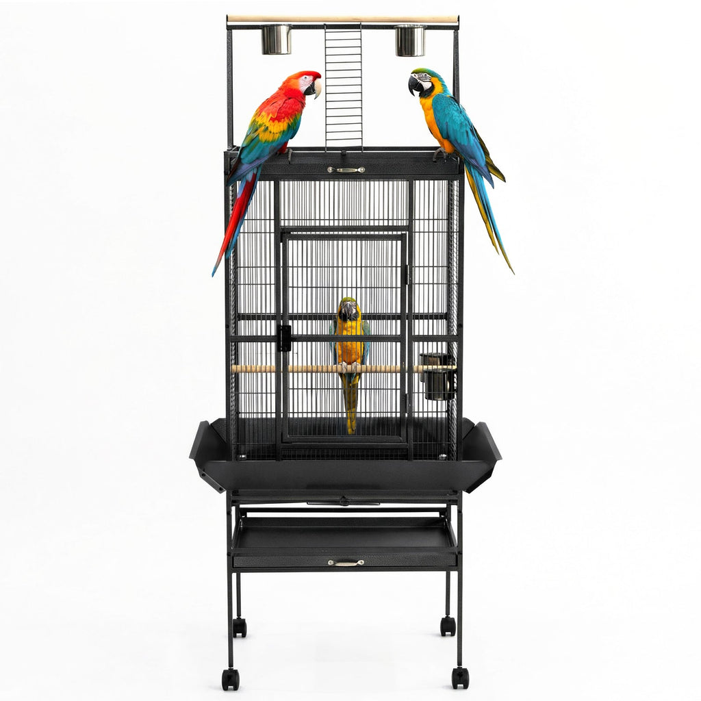 Garvee 60"h Large Bird Cage, Rolling Play Top Parakeet Cage, Big Bird Cages for Parrots, Parakeets, Cockatiels, Conures, Budgie, Lovebird