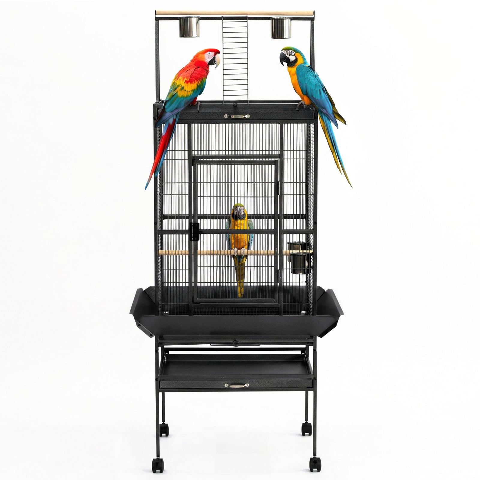 Garvee 60"h Large Bird Cage, Rolling Play Top Parakeet Cage, Big Bird Cages for Parrots, Parakeets, Cockatiels, Conures, Budgie, Lovebird