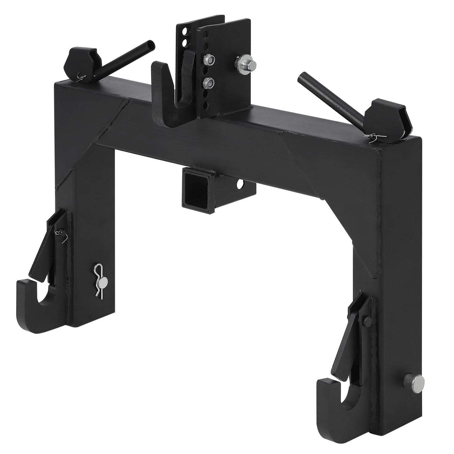 Garvee 3-Point Quick Hitch for Category 1 Tractors, 3000 LBS Lift, Heavy-Duty Steel, Easy Install, Includes 2 Receivers, Black, Agricultural Use