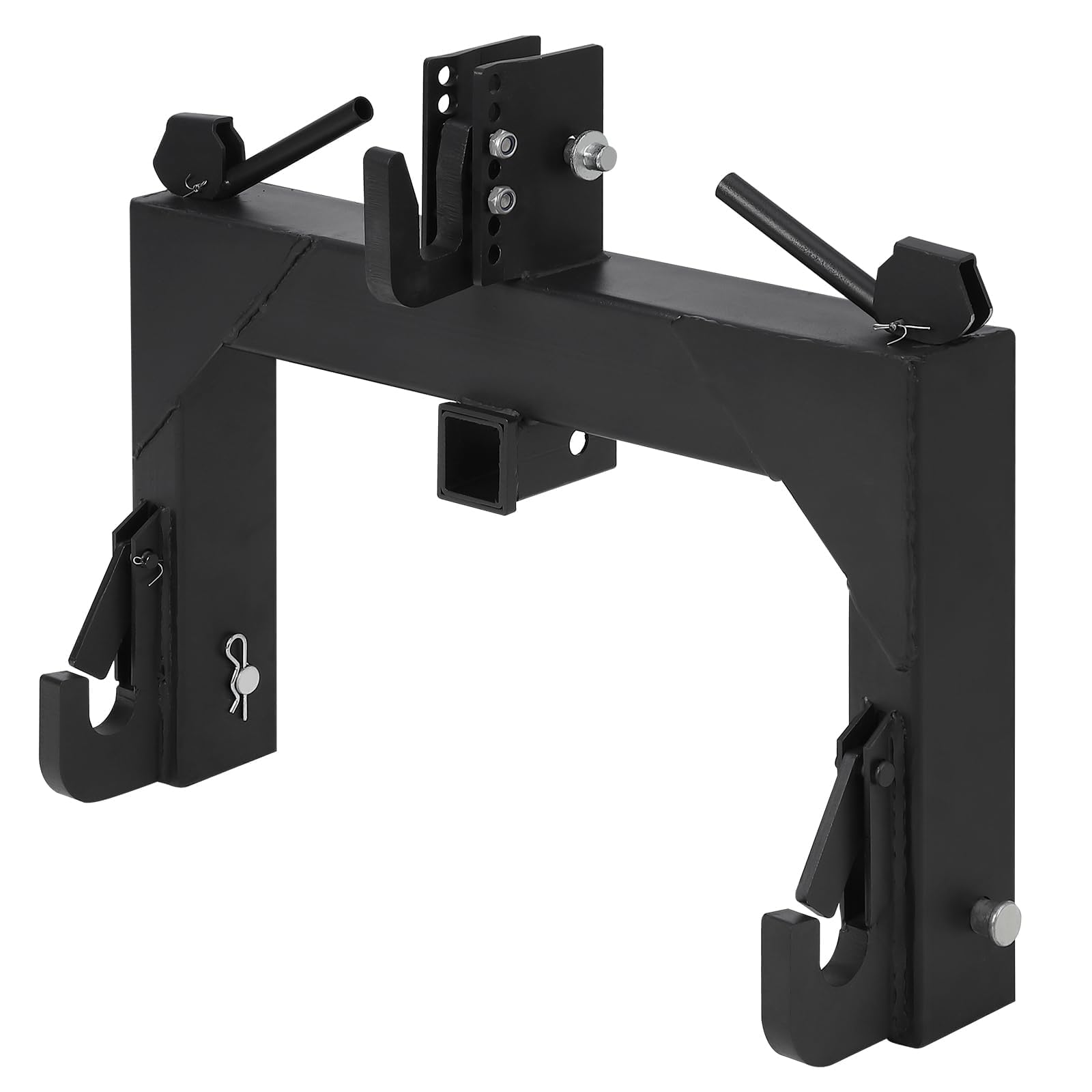 Garvee 3-Point Quick Hitch for Category 1 Tractors, 3000 LBS Lift, Heavy-Duty Steel, Easy Install, Includes 2 Receivers, Black, Agricultural Use