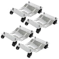 Garvee Heavy-Duty Vehicle Wheel Dolly Set of 4 – 6000 lbs Capacity – 360° Rotating Upgraded Nylon Wheels with Brakes – Ideal for Cars, Trucks, Trailers, Motorcycles, Boats – Mobile Base Equipment – Silver Upgraded Version