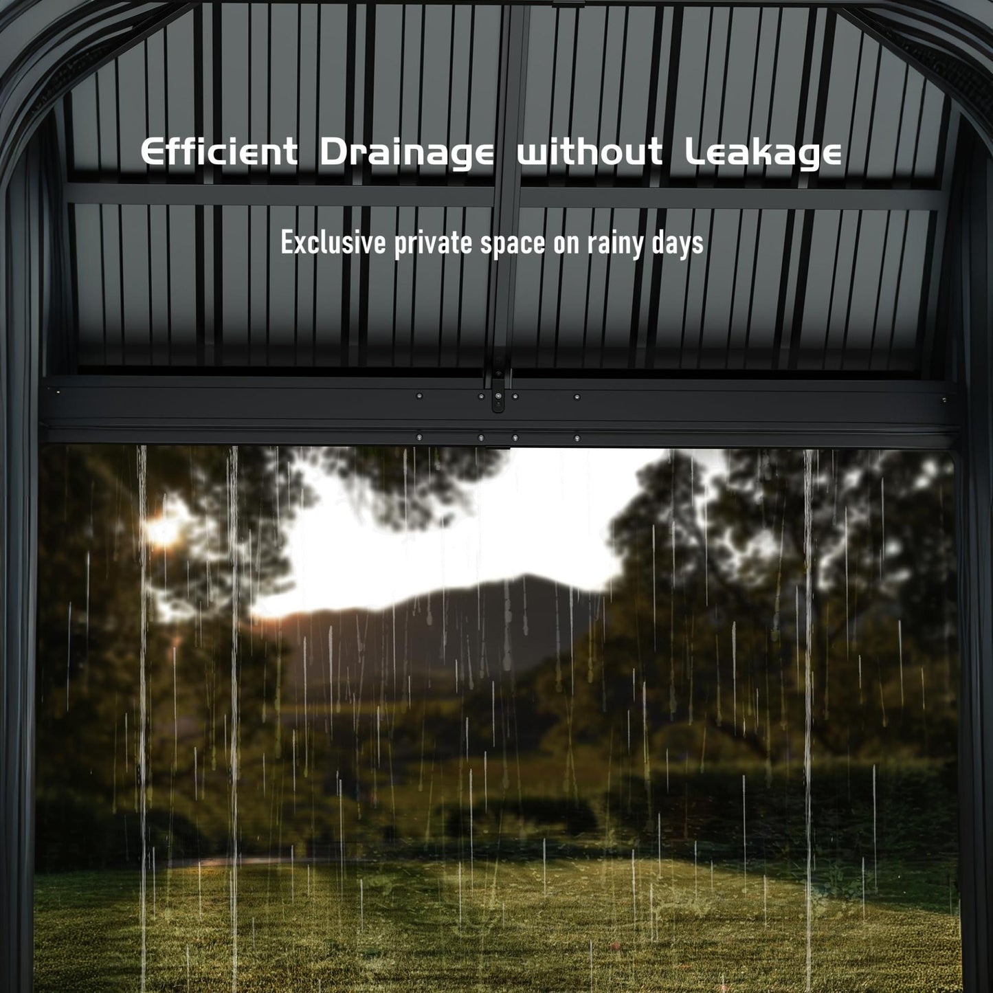 Garvee Hardtop Gazebo, 12 x 16 FT Khaki Permanent Pavilion with Double Metal Roof, Aluminum Alloy Frame, Netting and Curtains for Patio and Backyard