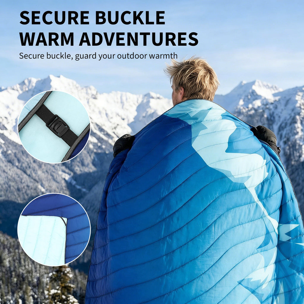 Garvee Multi-Function Camping Blanket - Ultralight Convertible Sleeping Bag & Warm Blanket 79x55 Inch Waterproof for Outdoor Camping, Hiking & Travel