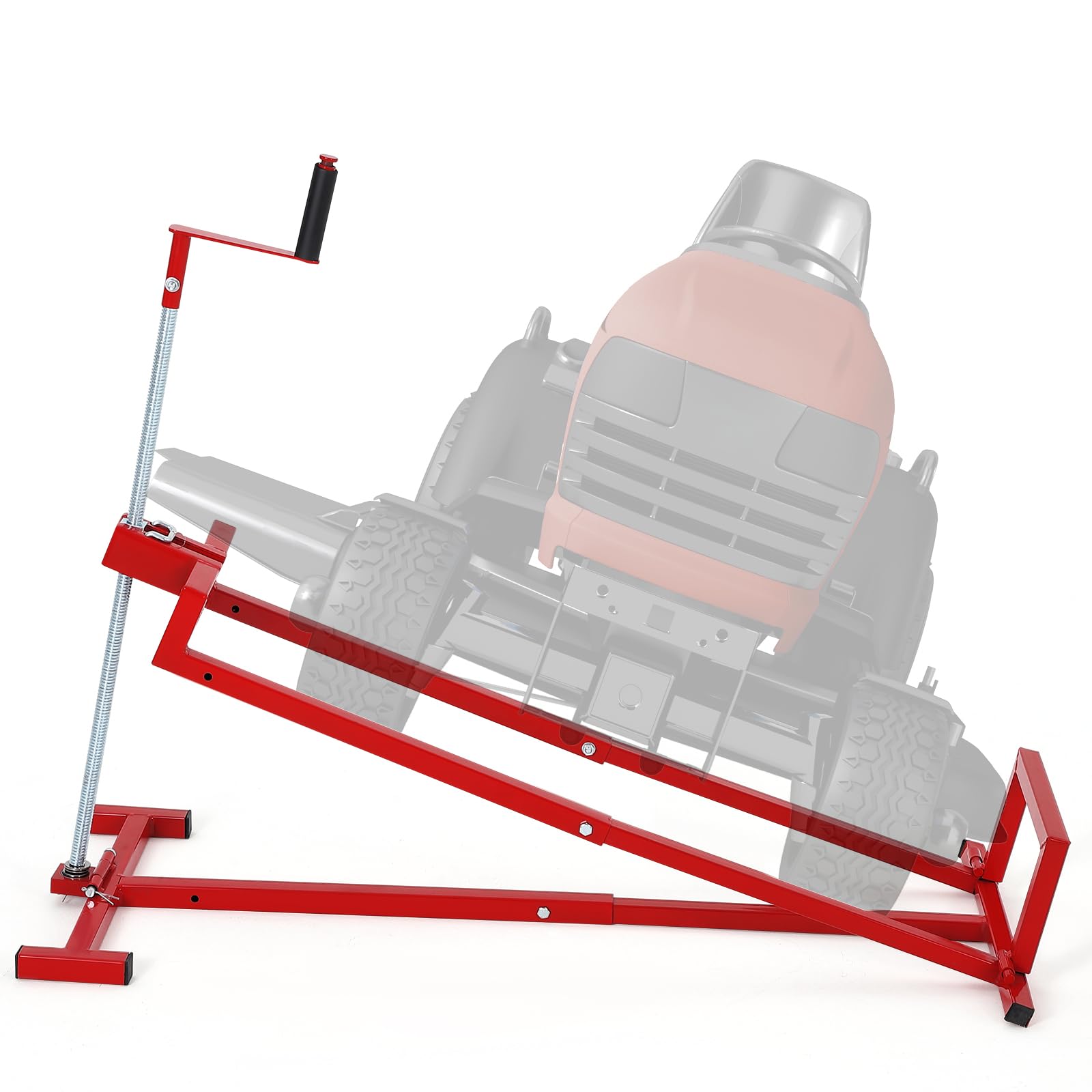 Garvee 880 lb Heavy Duty Lawn Tractor Lift Jack, Manual Crank Mower Lift for Riding Mowers and ATVs