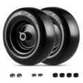 Garvee 11x4.00-5 Flat Free Lawn Mower Tire and Wheel with 3/4" Bushing, 299 LBS Capacity, PU Foam, 3.4" Hub, 5/8" 1/2" Adapter, Garden Cart Use