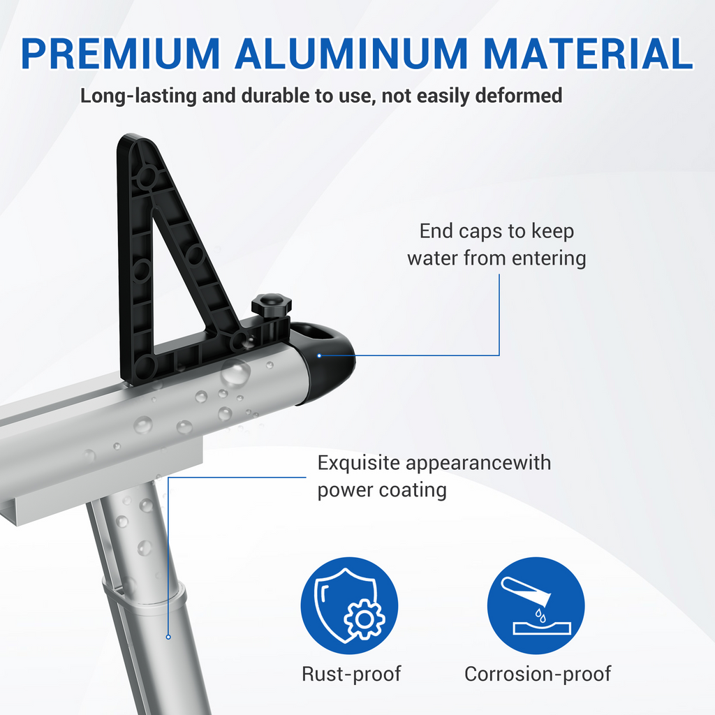 Garvee Truck Rack, 71" Aluminum Ladder Rack for Truck, 800lbs Capacity With 8 Non-Drilling C-Clamps, Heavy Duty Truck Bed Rack Two-Bar Set