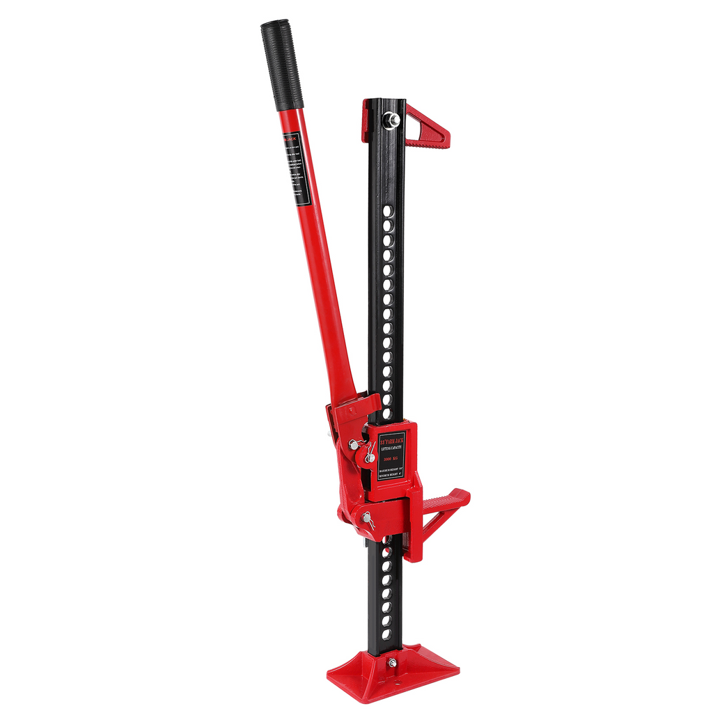Garvee 3 Ton Capacity Car Jack - 33" Ratchet Off-Road Farm Jack, Pointed Head, Heavy-Duty Steel, Rust-Resistant Coating