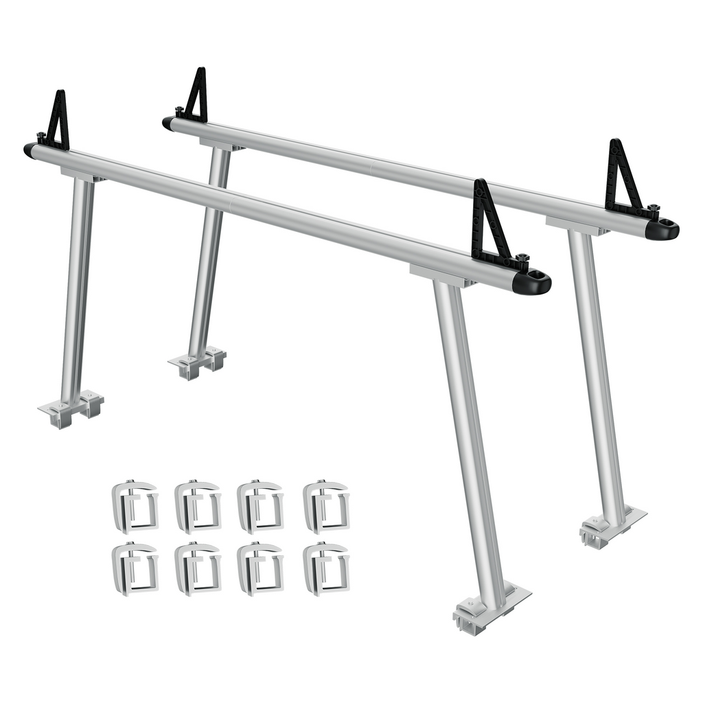 Garvee Truck Rack, 71" Aluminum Ladder Rack for Truck, 800lbs Capacity With 8 Non-Drilling C-Clamps, Heavy Duty Truck Bed Rack Two-Bar Set