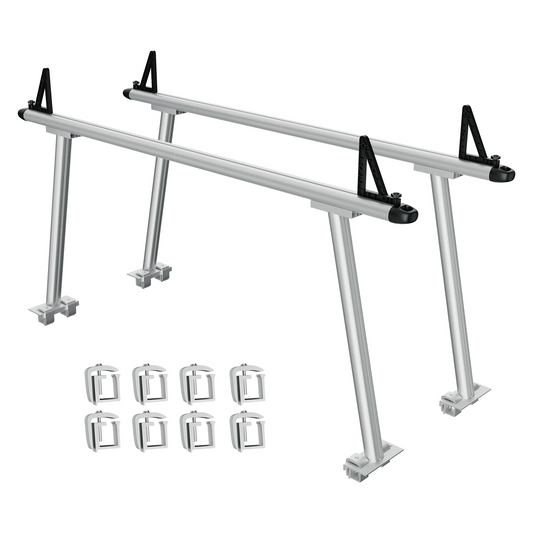 Garvee Truck Rack, 71" Aluminum Ladder Rack for Truck, 800lbs Capacity With 8 Non-Drilling C-Clamps, Heavy Duty Truck Bed Rack Two-Bar Set