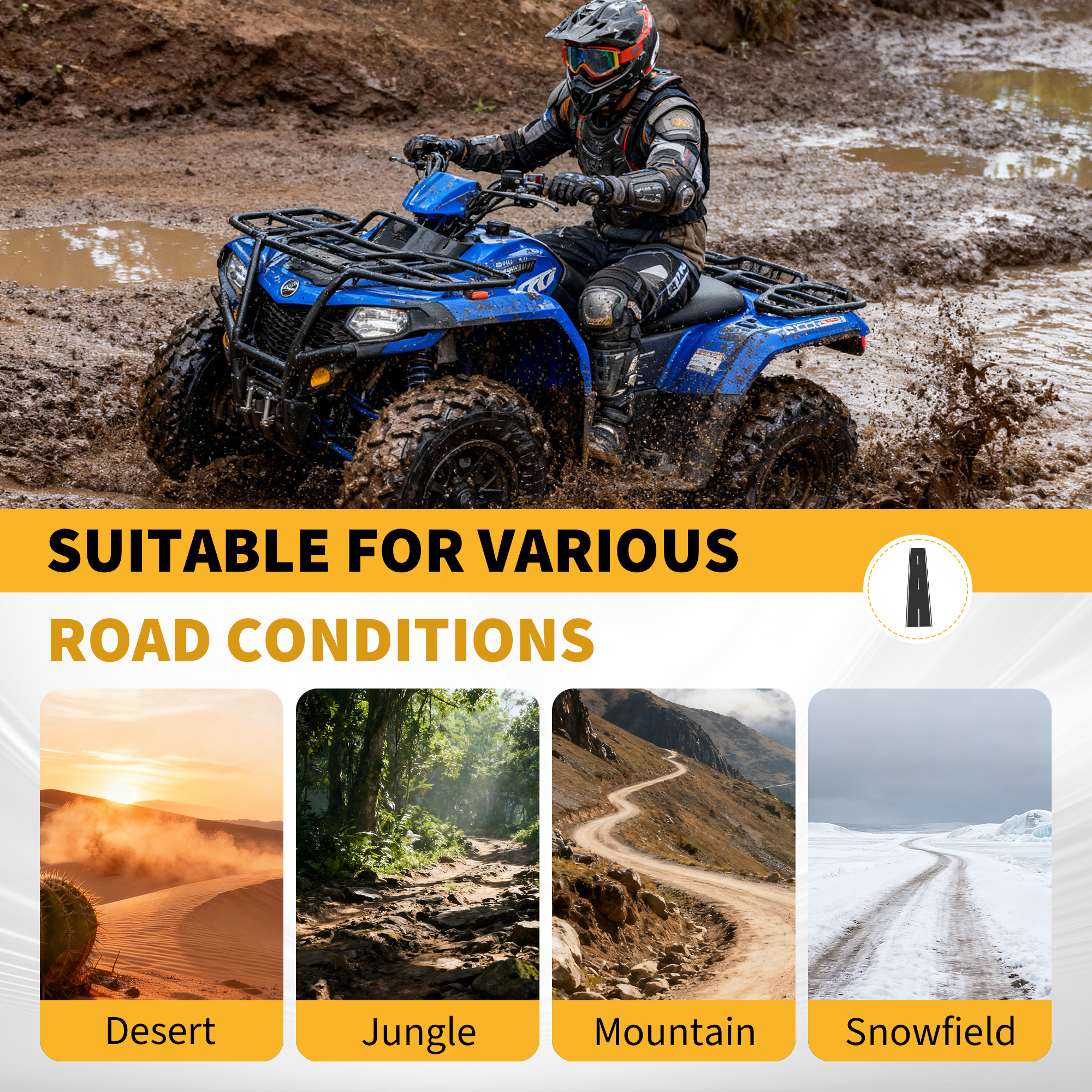Garvee 20x11x9 ATV Tires 2 Pack Tubeless All Terrain for Trail Desert Mud Dirt Street Sand 6PR Black