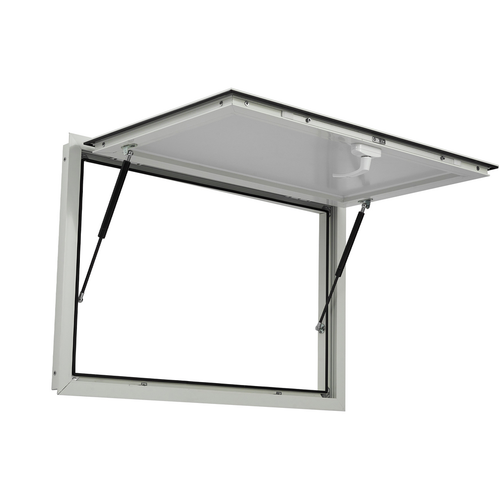 Garvee 36" x 24" Aluminum Alloy Concession Window for Food Trucks - Awning Door with Handle for BBQ Trailers and Mobile Catering