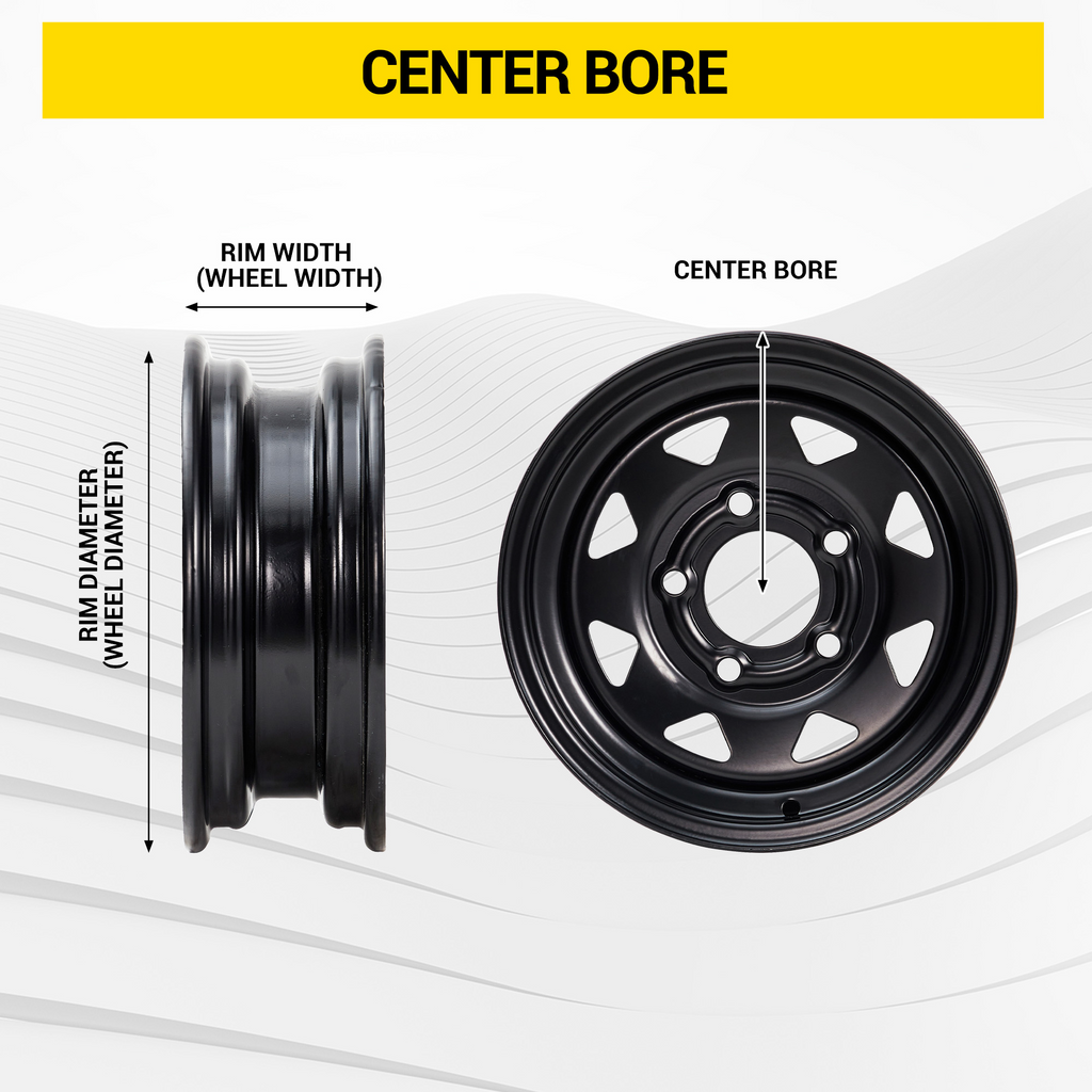 Garvee 4.80-12 Trailer Tires with 12 in Rims, 5 Lug, Load Range C, Multi-Function Lawn Mower & Tractor Tires, Black, 2 Pack