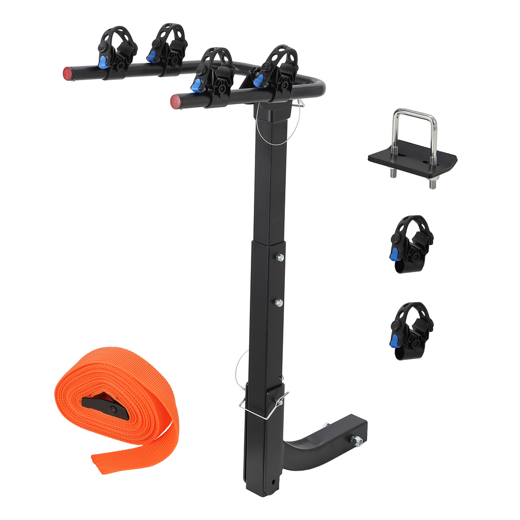 Garvee 2-Bike Rack Hitch Mount - Heavy-Duty Steel Frame Folding Bicycle Carrier with Anti-Sway Stabilizer, Fits 2" Hitch Receiver, 70 lbs Capacity, Easy Assembly for SUV, Car, Truck, and RV